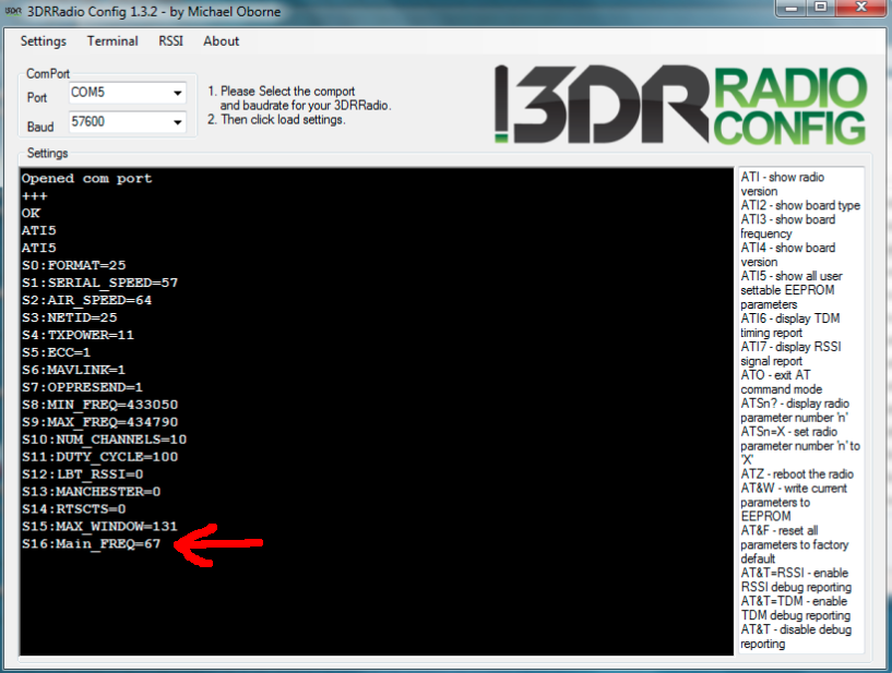 blog Changing the frequency of a HMTRP 3DR Radio