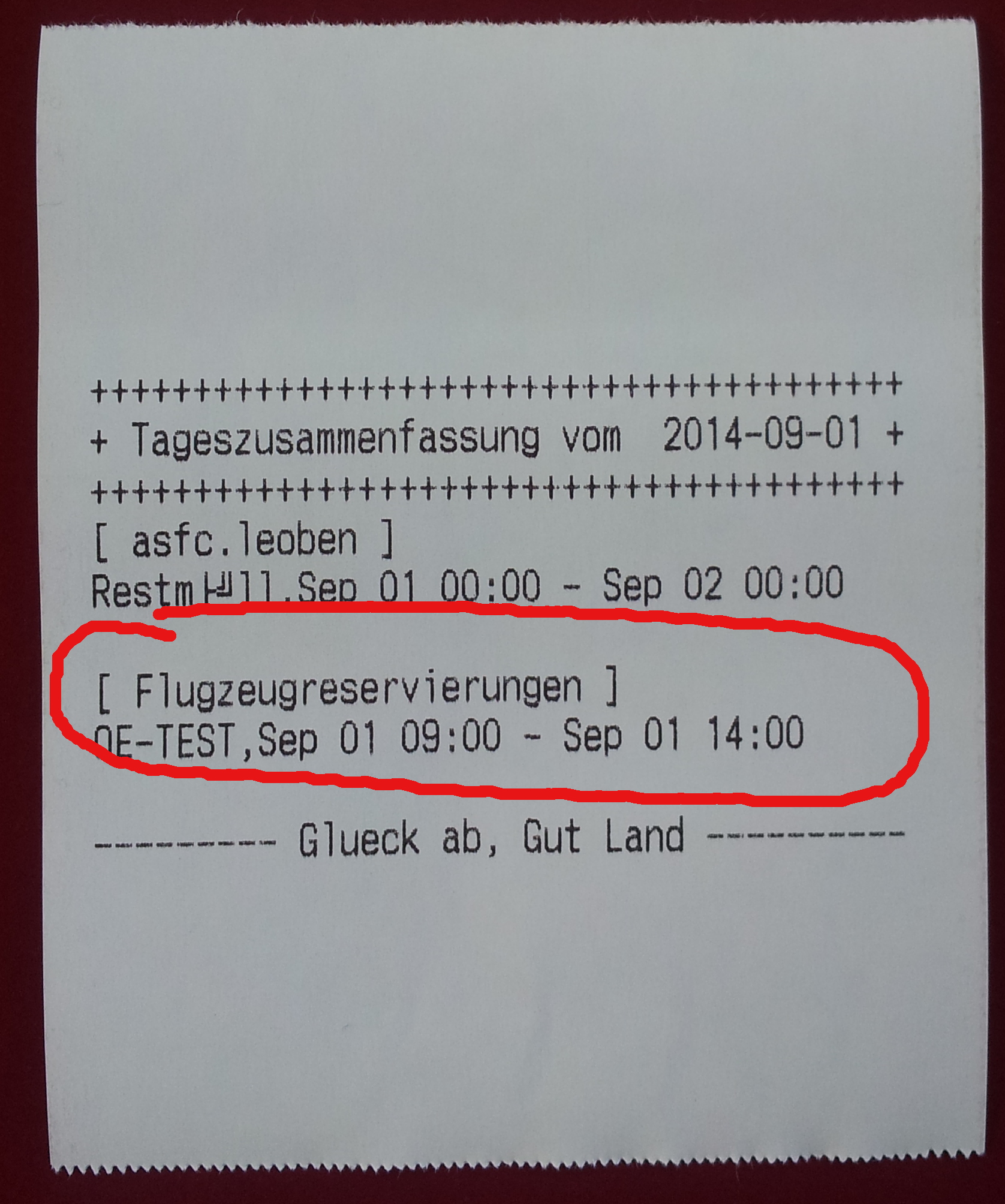 Tageszusammenfassung