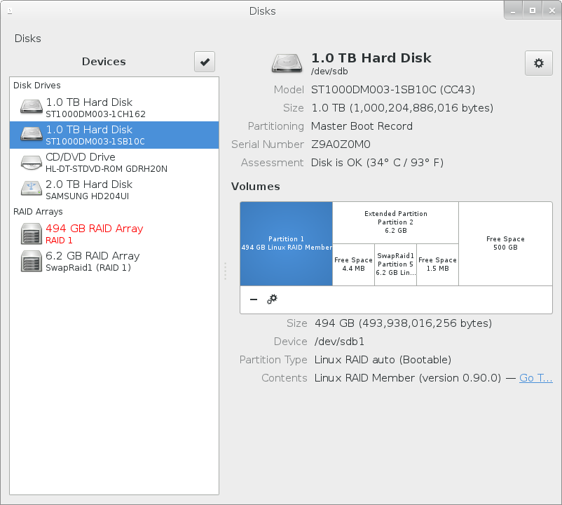 Copied partition layout