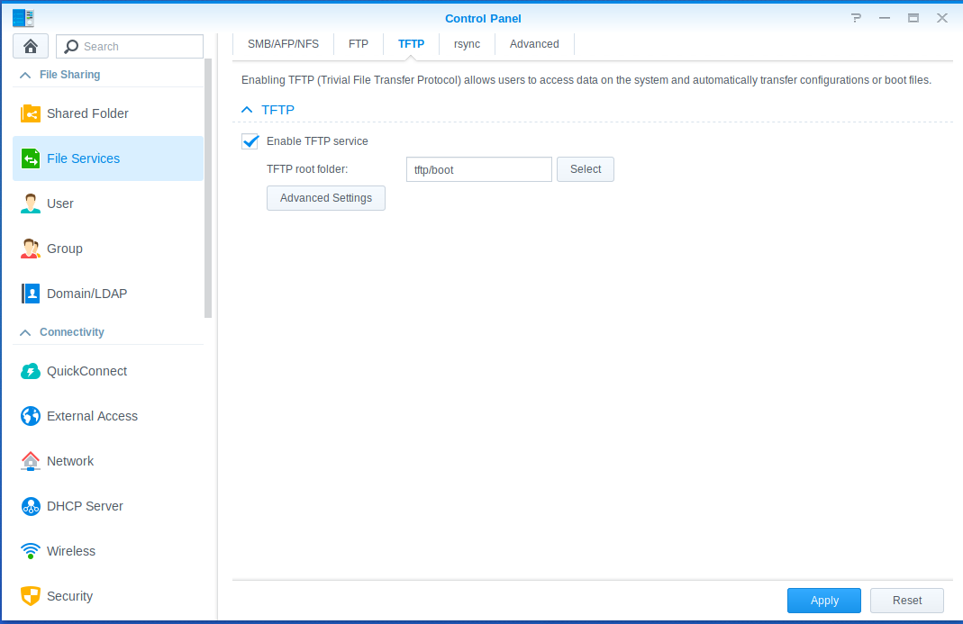 Setup TFTP